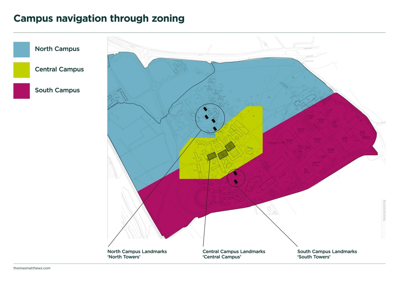 Thomas Matthews Colchester Campus wayfinding & signage